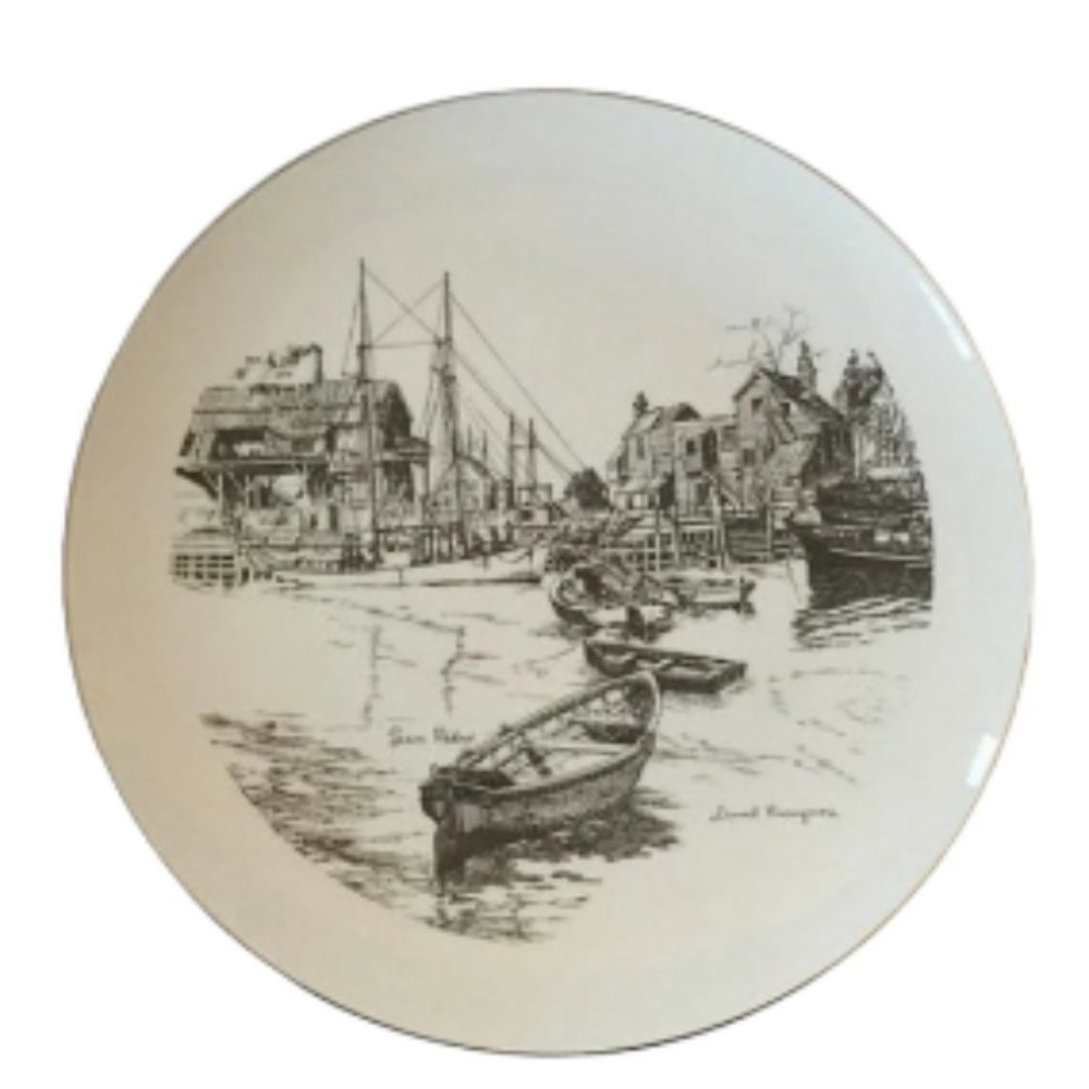 vintage Gorham fine china collector plate San Pedro by Lionel Barrymore W. Germa